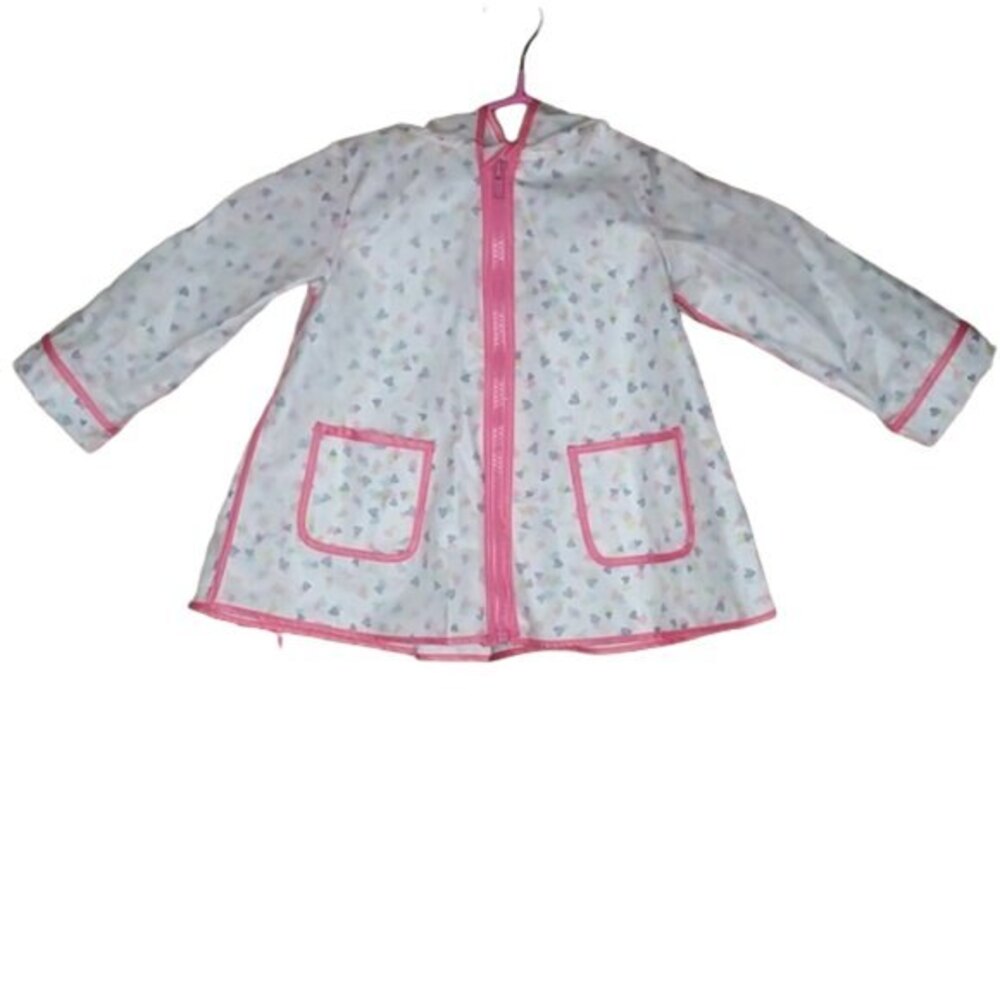 Cynthia Rowley White with Hearts Raincoat 12 Mo